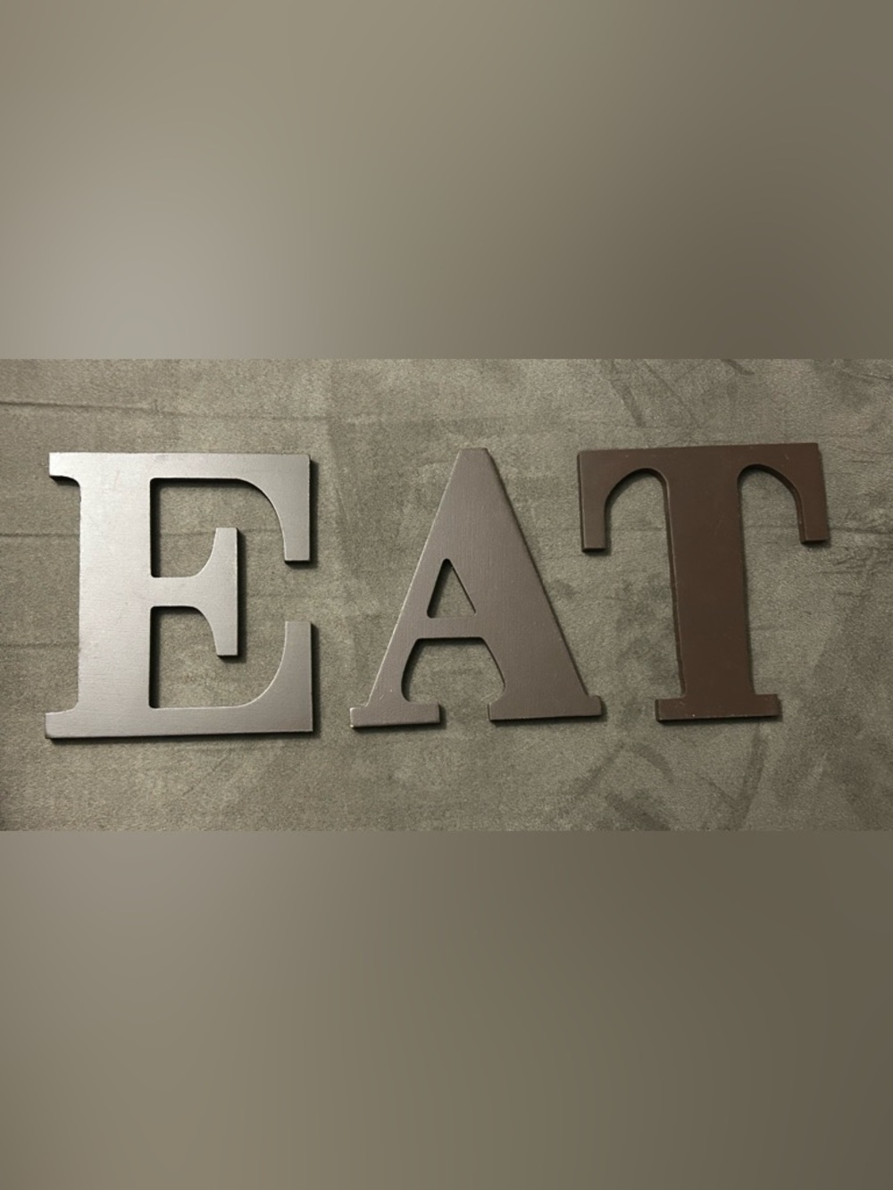 Decorative Wooden Letters "A" “E” “T”- Dark Brown
